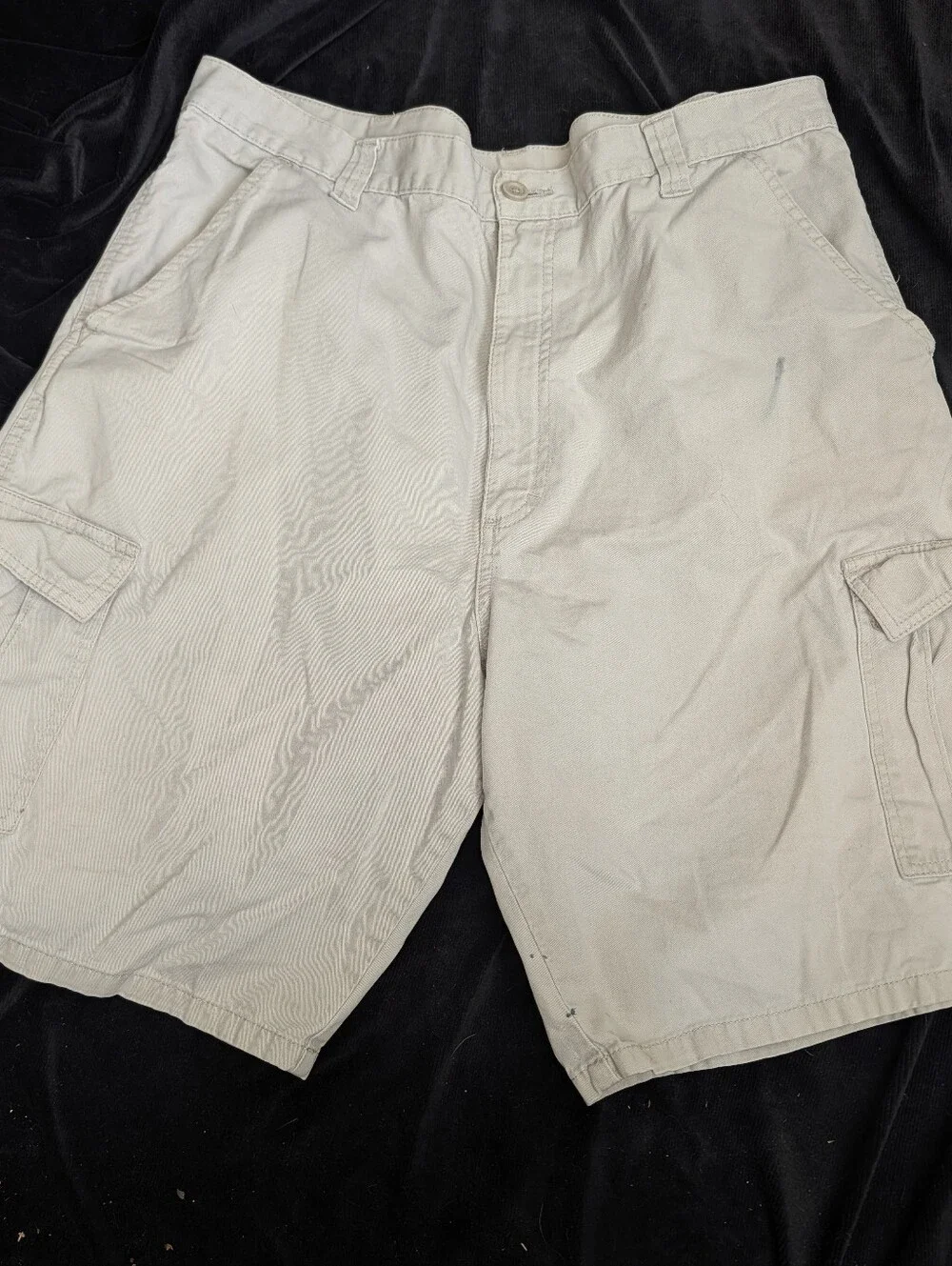 Men's Cargo Shorts - Beige Lightweight Casual